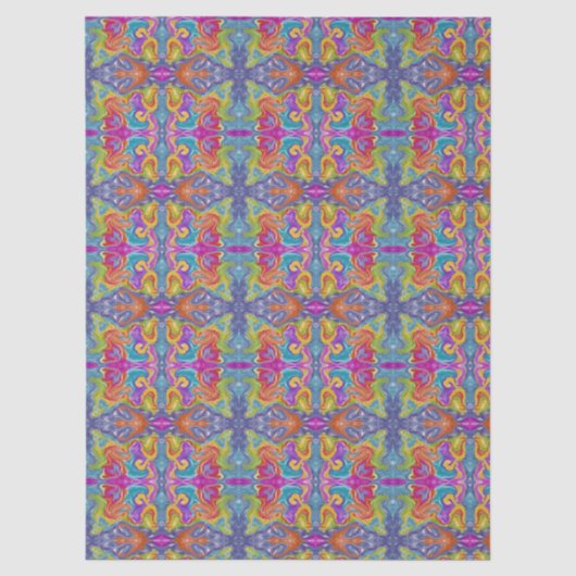 Abstracte kleurenwerveling tissuepapier (Voorkant)