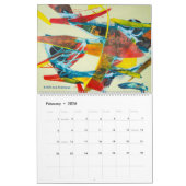 Abstracte kleurfantasieën - Kunstkalender 2024 Kalender (Feb 2026)