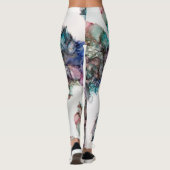 Abstracte kleurige bubbels alcoholinkt kunst leggings (Achterkant)