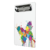 Abstracte kleurige drip verfvlinder mini klembord (Angled2)