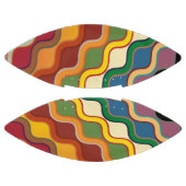 Abstracte kleurige golvende strepen american football (Panelen)