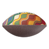Abstracte kleurige golvende strepen american football (Gedraaid 90)