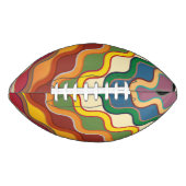 Abstracte kleurige golvende strepen american football (Voorkant)