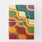 Abstracte kleurige golvende strepen inpakpapier vel (In situ)