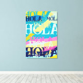 Abstracte kleurige Hola Canvas Afdruk (Insitu (Houten vloer))