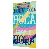 Abstracte kleurige Hola Klembord (Links)