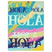 Abstracte kleurige Hola Klembord (Achterkant)
