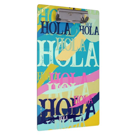 Abstracte kleurige Hola Klembord (Rechts)