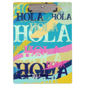 Abstracte kleurige Hola Klembord (Voorkant)