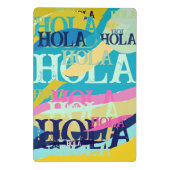 Abstracte kleurige Hola Mini Klembord (Achterkant)