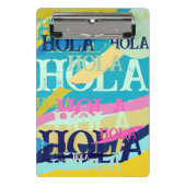 Abstracte kleurige Hola Mini Klembord (Voorkant)