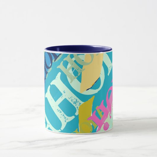 Abstracte kleurige Hola Mok (Midden)