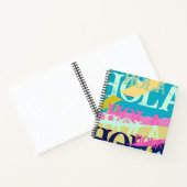 Abstracte kleurige Hola Notitieboek (Binnen)