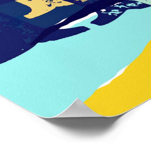 Abstracte kleurige Hola Poster (Hoek)