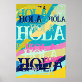 Abstracte kleurige Hola Poster (Voorkant)