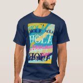 Abstracte kleurige Hola T-shirt (Voorkant)
