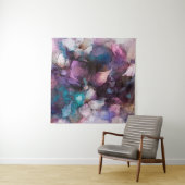 Abstracte kleurige olie, acrylverf van veer wandkleed (In situ)