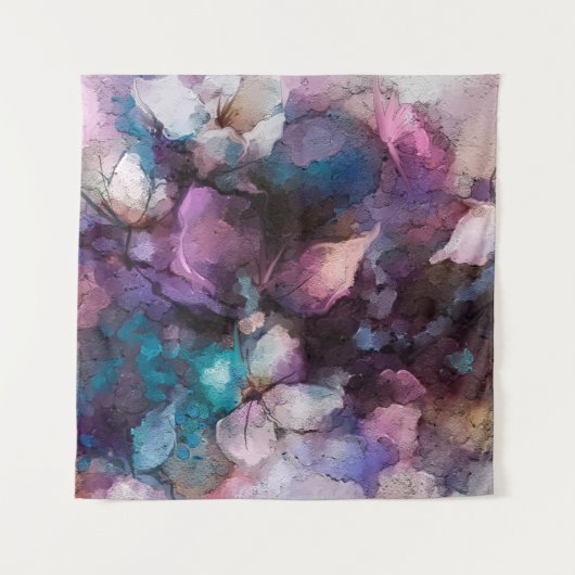 Abstracte kleurige olie, acrylverf van veer wandkleed (Voorkant)