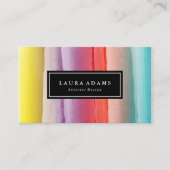 Abstracte kleurige penseelstreken visitekaartje (Voorkant)