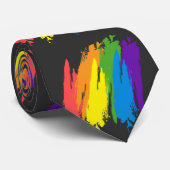 Abstracte kleurige regenboogstraal LGBTQ Stropdas (Opgerold)