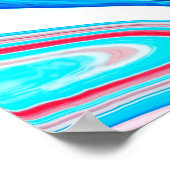 Abstracte kleurige vloeibare marmertextuur poster (Hoek)