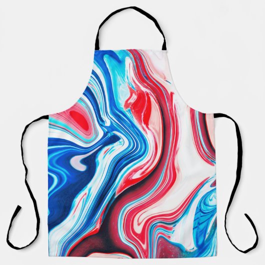 Abstracte kleurige vloeibare marmertextuur schort (Voorkant)