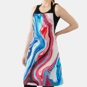 Abstracte kleurige vloeibare marmertextuur schort (Insitu)