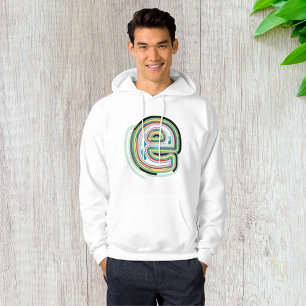 Abstracte kleurletter E Mannen Hoodie