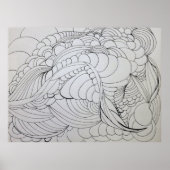 Abstracte kleurpagina poster (Voorkant)