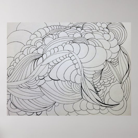 Abstracte kleurpagina poster (Voorkant)