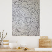 Abstracte kleurpagina poster (Keuken)