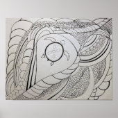 Abstracte kleurpagina poster (Voorkant)