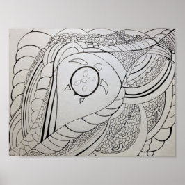 Abstracte kleurpagina poster