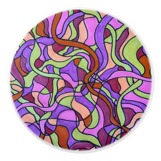Abstracte Kleurrijke 80's geïnspireerde knoppen (Voorkant)