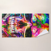 abstracte kleurrijke achtergrond met kleurrijke sc badhanddoek (Badhanddoek)