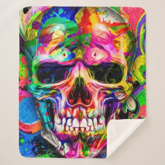 abstracte kleurrijke achtergrond met kleurrijke sc sherpa deken