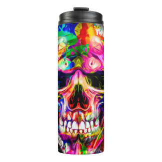 abstracte kleurrijke achtergrond met kleurrijke sc thermosbeker