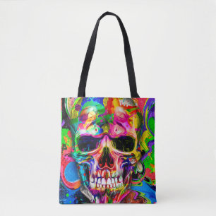 abstracte kleurrijke achtergrond met kleurrijke sc tote bag