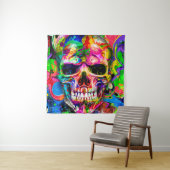 abstracte kleurrijke achtergrond met kleurrijke sc wandkleed (In situ)