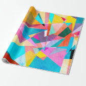 Abstracte kleurrijke achtergrond van waterverf met cadeaupapier (Uitgerold)