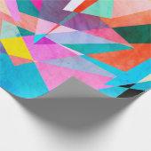 Abstracte kleurrijke achtergrond van waterverf met cadeaupapier (Hoek)