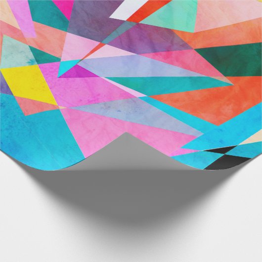 Abstracte kleurrijke achtergrond van waterverf met cadeaupapier (Hoek)