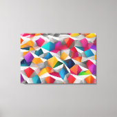 Abstracte kleurrijke achtergrondveelhoek canvas afdruk (Voorkant)