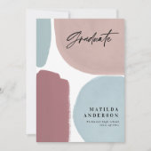 Abstracte kleurrijke afgedekte graduatie partij aankondiging (Voorkant)