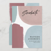 Abstracte kleurrijke afgedekte graduatie partij aankondiging (Voorkant / Achterkant)