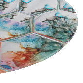 Abstracte kleurrijke alcoholinkt snijplank (Hoek)