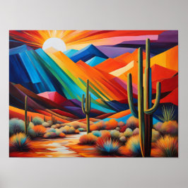 Abstracte kleurrijke Arizona Poster