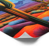 Abstracte kleurrijke Arizona Poster (Hoek)