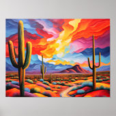 Abstracte kleurrijke Arizona Poster (Voorkant)