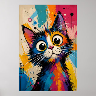 Abstracte kleurrijke artistieke illustratie poster